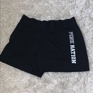 PINK black spandex shorts